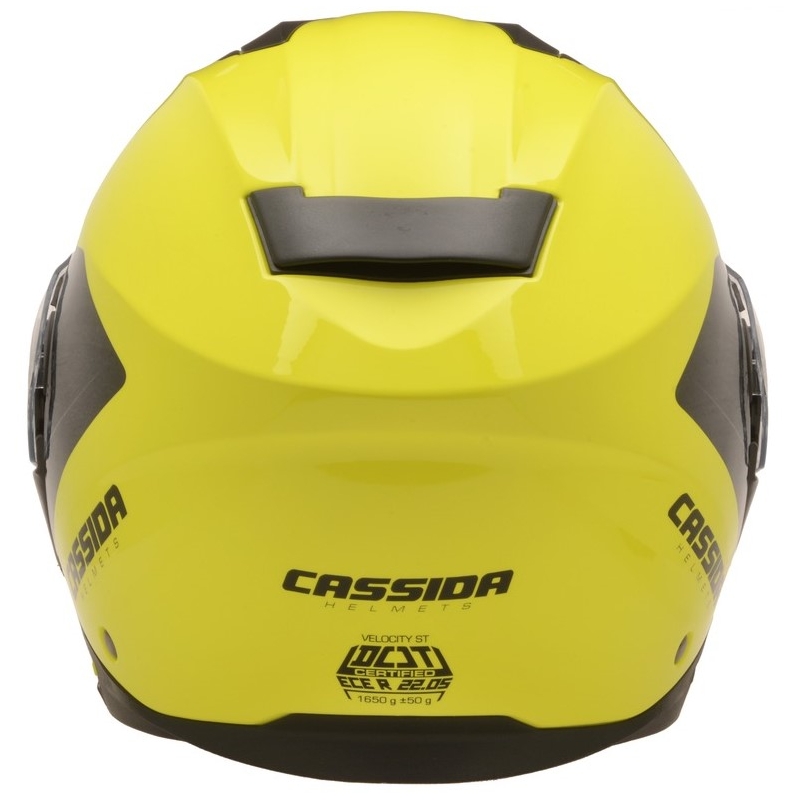 Cassida Velocity ST 2.1 casco basculante negro-amarillo fluo