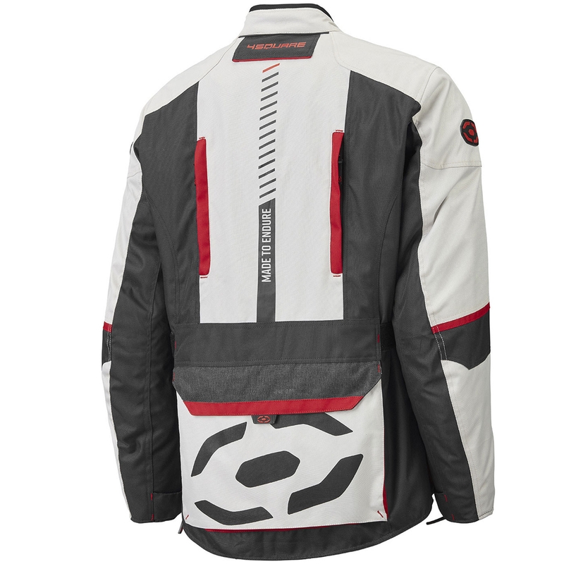 Chaqueta de moto 4SQUARE Trailer Craft blanca-gris-roja
