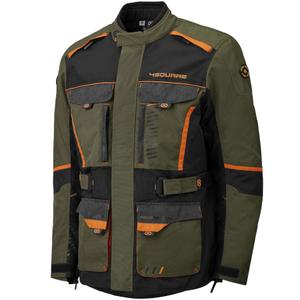 Chaqueta de moto 4SQUARE Trailer Craft color caqui-naranja