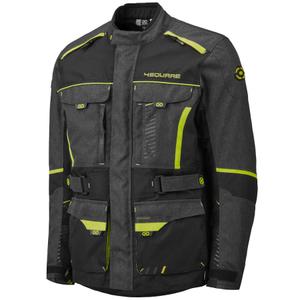 Chaqueta de moto 4SQUARE Trailer Craft gris-amarillo flúor
