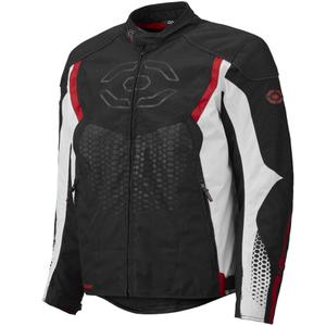 Chaqueta de moto 4SQUARE Sportster Dart negra-blanca-roja