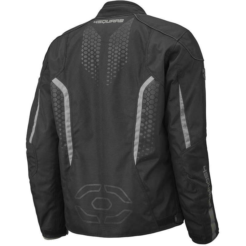 Chaqueta de moto 4SQUARE Sportster Dart negra-gris