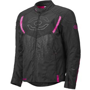 Chaqueta de moto para mujer 4SQUARE Sportster Dart negra-rosa