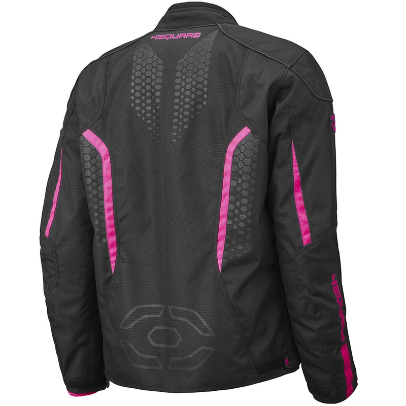 Chaqueta de moto para mujer 4SQUARE Sportster Dart negra-rosa