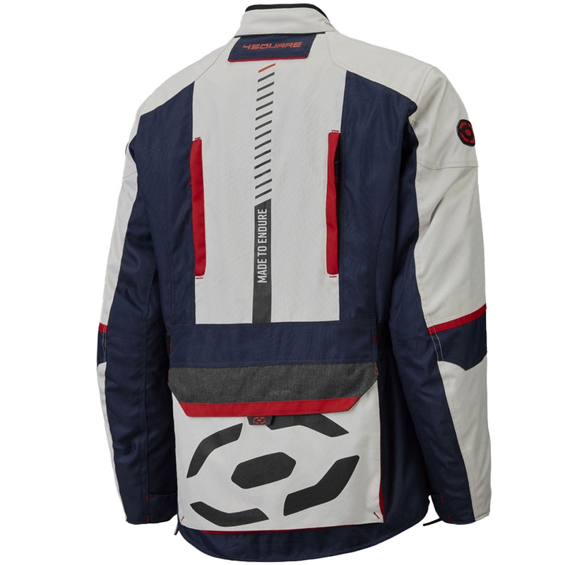 Chaqueta de moto 4SQUARE Trailer Craft blanca-azul-roja