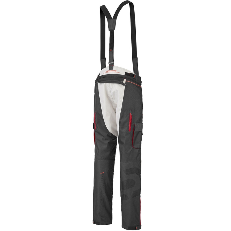 Pantalones de moto 4SQUARE Trailer Craft blanco-gris-rojo