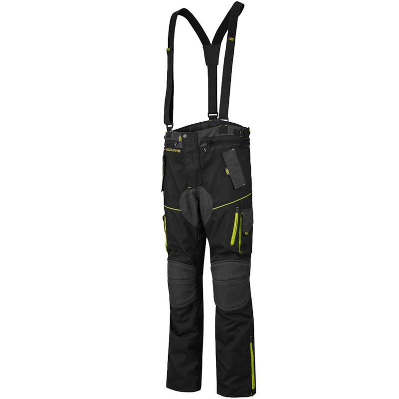 Pantalones de moto 4SQUARE Trailer Craft gris-amarillo flúor