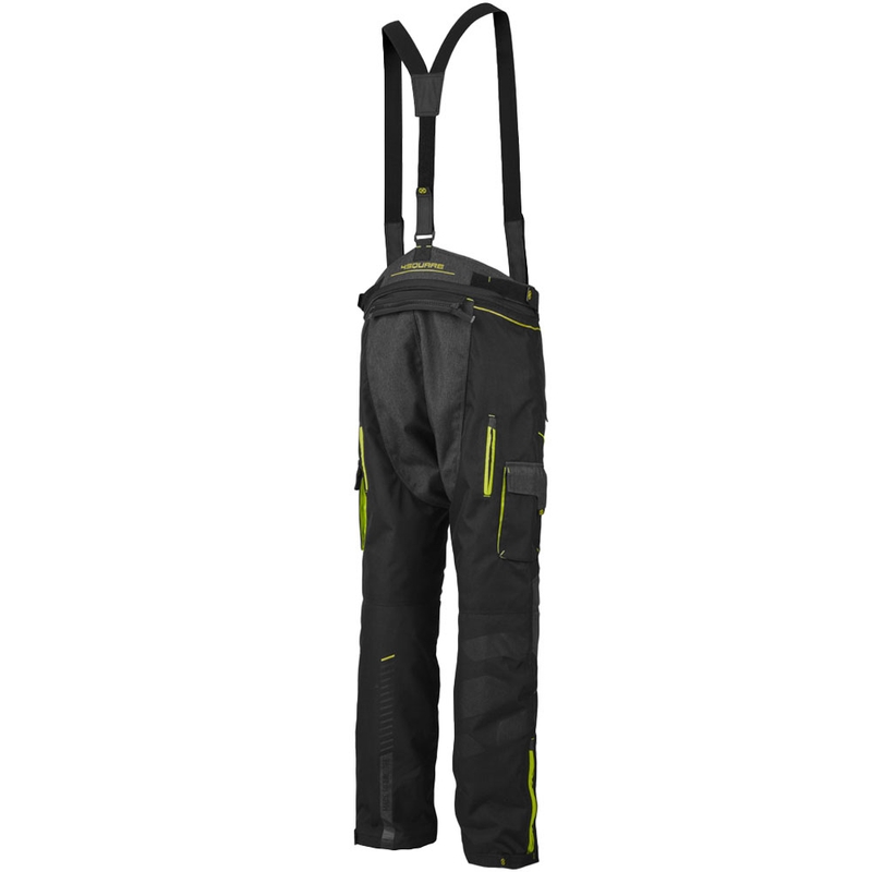 Pantalones de moto 4SQUARE Trailer Craft gris-amarillo flúor
