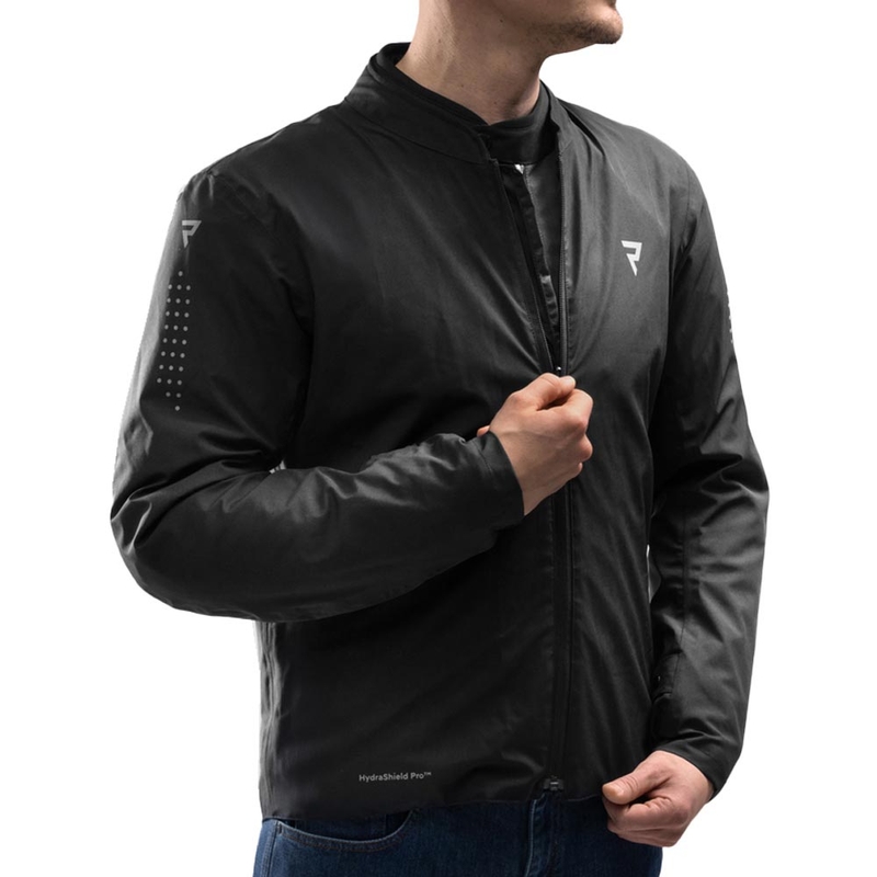 Chaqueta de moto Rebelhorn Swift negra-gris oscuro-roja
