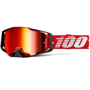 Gafas de motocross 100% Armega Rojas con plexiglás rojo