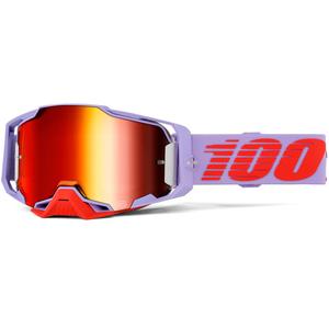 Gafas de motocross Armega Fausto 100% con plexiglás rojo.