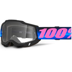 Gafas de motocross 100% ACCURI 2 Superdome con plexiglás transparente.