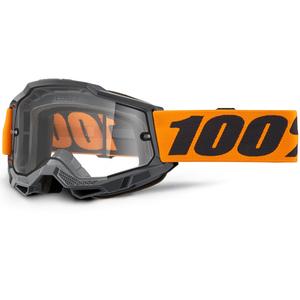 Gafas de motocross 100% ACCURI 2 Enduro color naranja con doble cristal transparente.