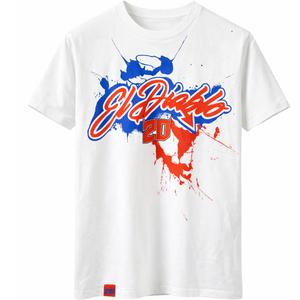 Camiseta Ducati Fabio Quartararo 20 con estampado colorido, color blanco.