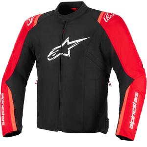 Chaqueta de moto impermeable Alpinestars T-SPS 2 en rojo, negro y blanco.