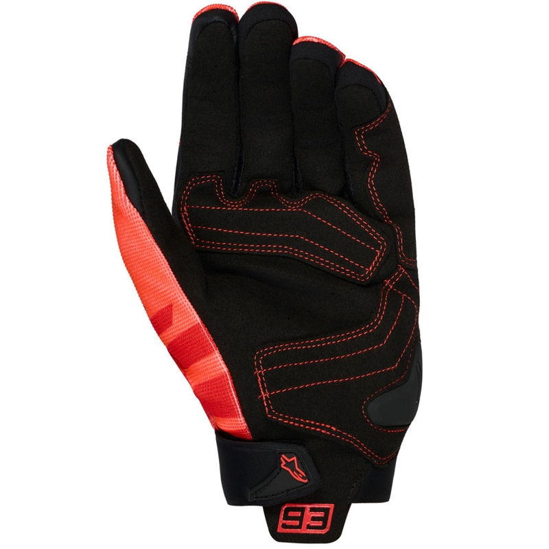 Guantes de moto Alpinestars SP X 1 MM93, colección rojo flúor-rojo-negro