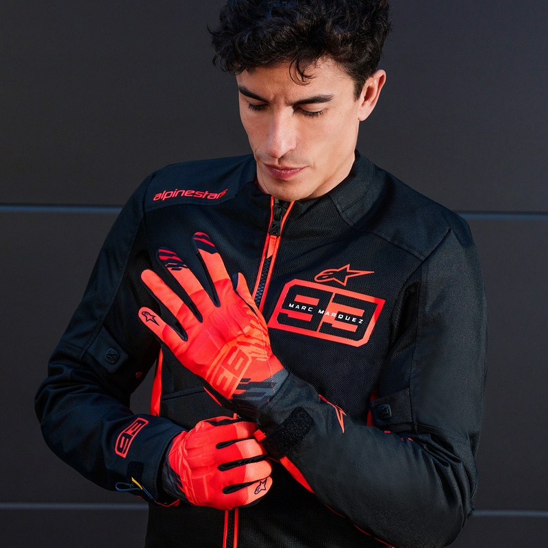 Guantes de moto Alpinestars Reef V2 MM93 Fluo Collection Rojo-Rojo-Negro