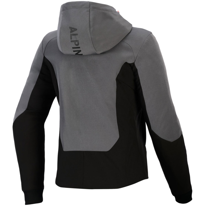Sudadera con capucha Alpinestars Stella Radium Tech para mujer, chaqueta de moto gris oscuro-negro-rosa