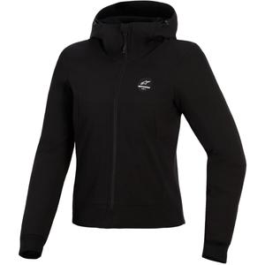 Chaqueta de moto Alpinestars Stella Radium Tech Hoodie para mujer, color negro.