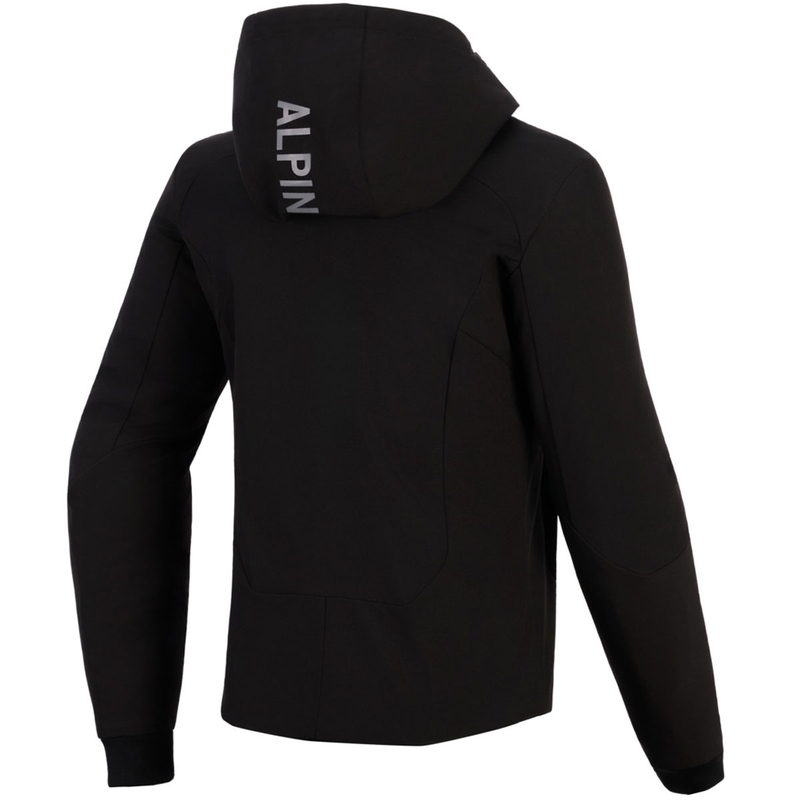 Chaqueta de moto Alpinestars Stella Radium Tech Hoodie para mujer, color negro.
