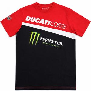 Camiseta Ducati Corse Monster Diagonal roja y negra
