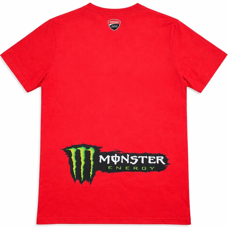 Camiseta Ducati Corse Monster Diagonal roja y negra