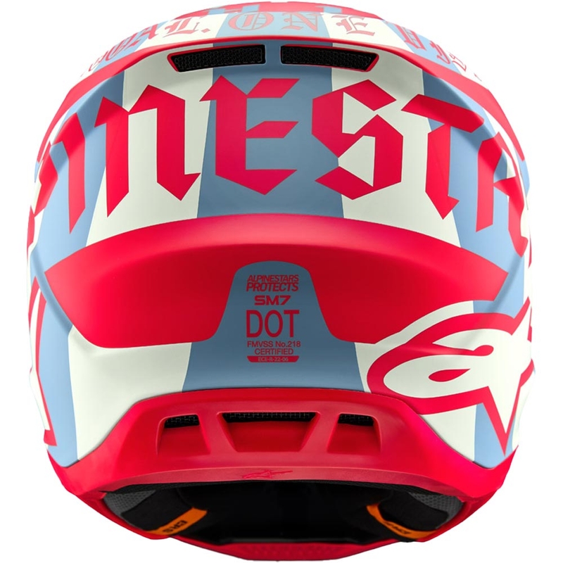 Casco de motocross Alpinestars Supertech S-M7 edición limitada Beast Coast gris-negro-naranja