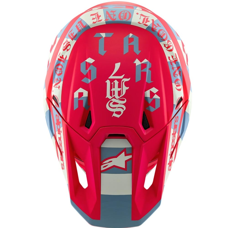 Casco de motocross Alpinestars Supertech S-M7 edición limitada Beast Coast gris-negro-naranja