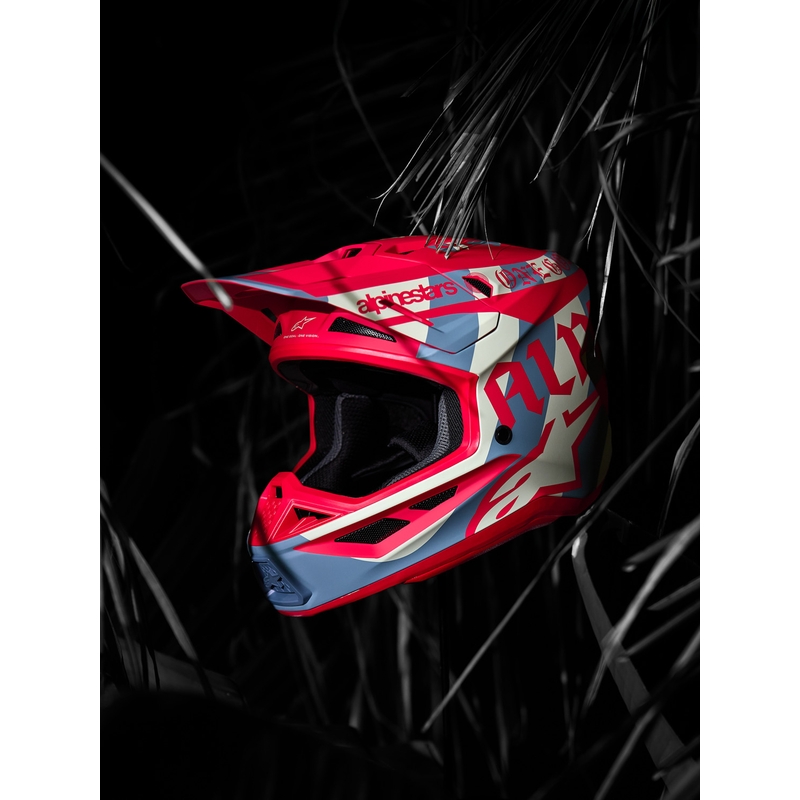 Casco de motocross Alpinestars Supertech S-M7 edición limitada Beast Coast gris-negro-naranja