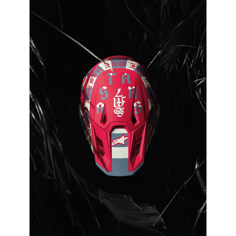 Casco de motocross Alpinestars Supertech S-M7 edición limitada Beast Coast gris-negro-naranja