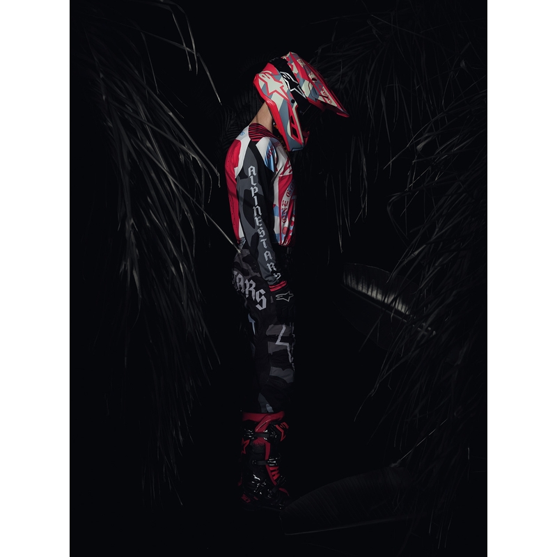 Casco de motocross Alpinestars Supertech S-M7 edición limitada Beast Coast gris-negro-naranja