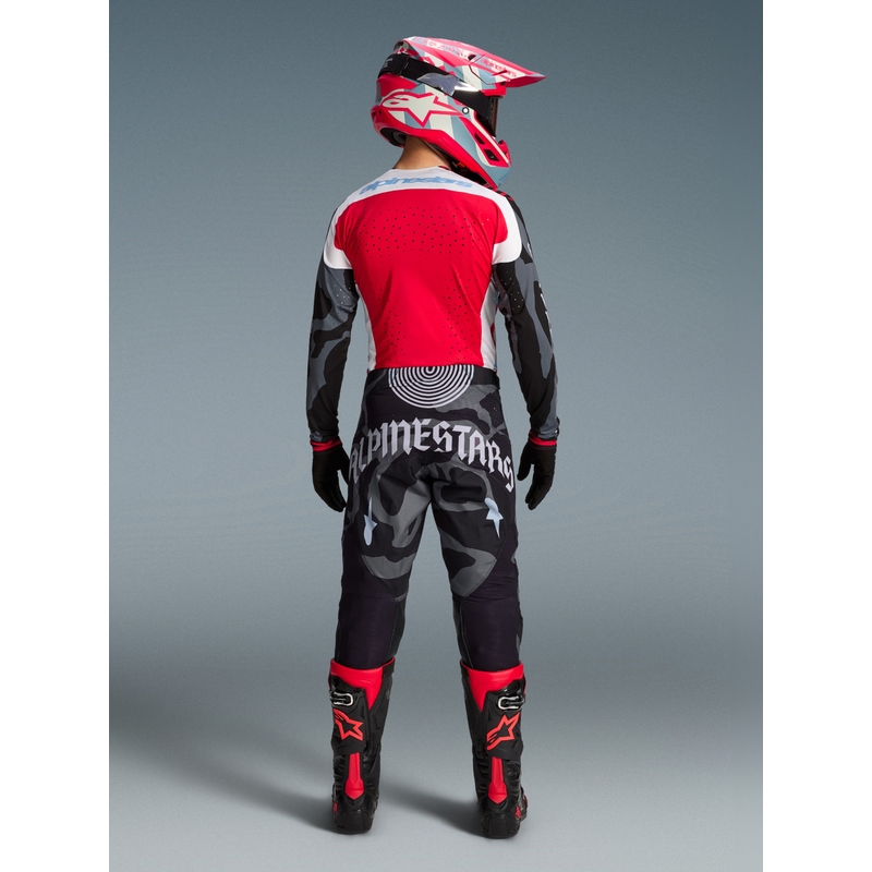 Camiseta de motocross Alpinestars Techstar edición limitada Beast Coast gris-negro-naranja