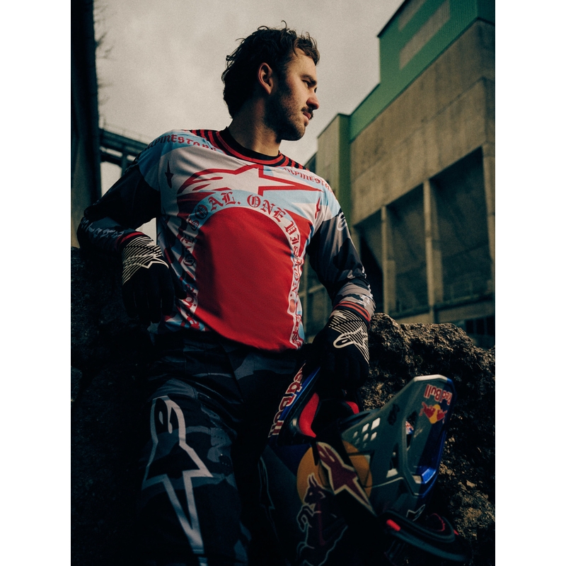 Camiseta de motocross Alpinestars Techstar edición limitada Beast Coast gris-negro-naranja