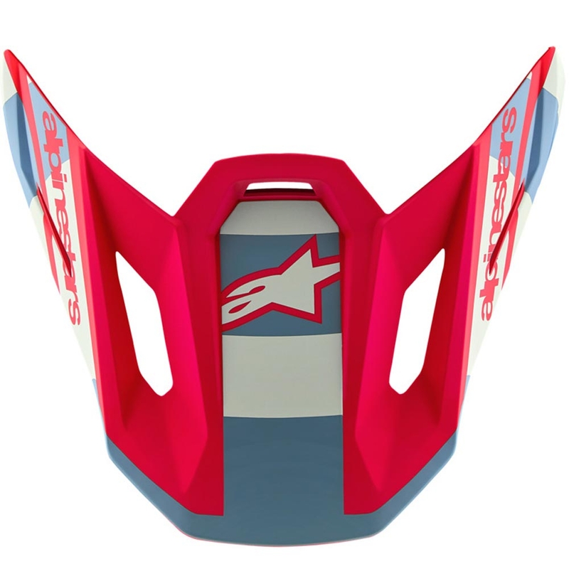 Visera para casco de moto Alpinestars Supertech S-M7 edición limitada Beast Coast, color gris, negro y naranja.