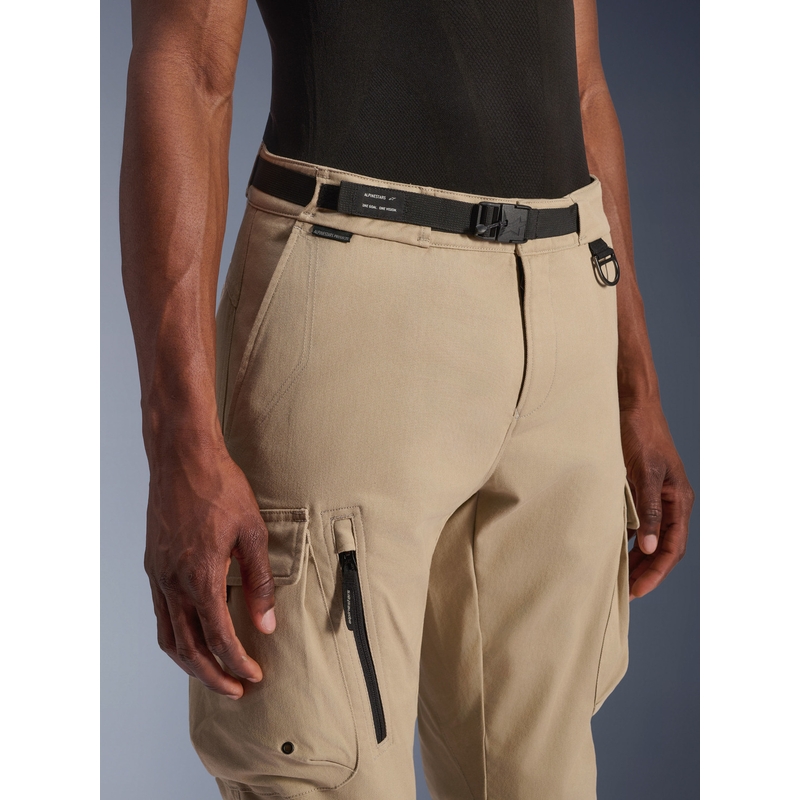 Pantalones cargo para moto Alpinestars Flex-AST, color beige claro.