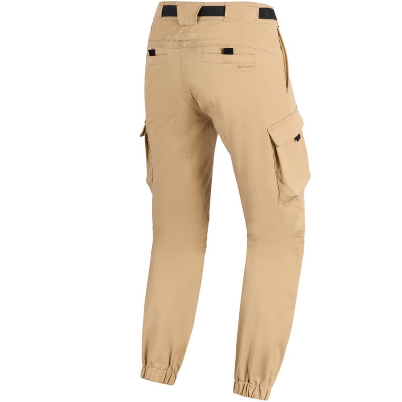 Pantalones cargo para moto Alpinestars Flex-AST, color beige claro.