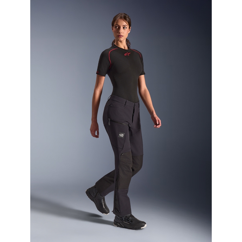 Pantalones de moto Alpinestars Stella Explore AST para mujer, color negro.