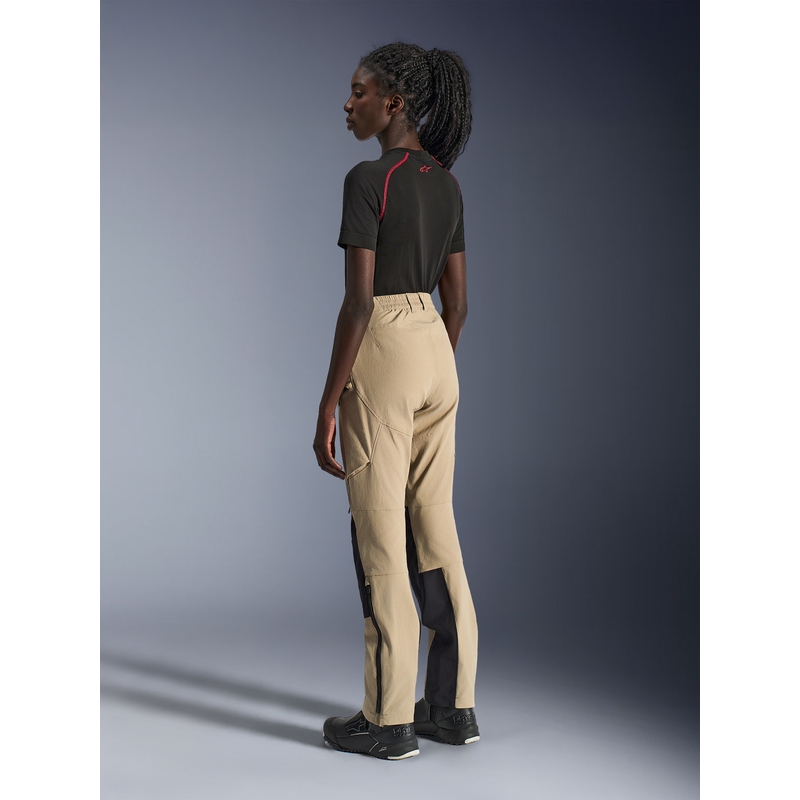 Pantalones de moto Alpinestars Stella Explore AST para mujer, color marrón claro-negro.