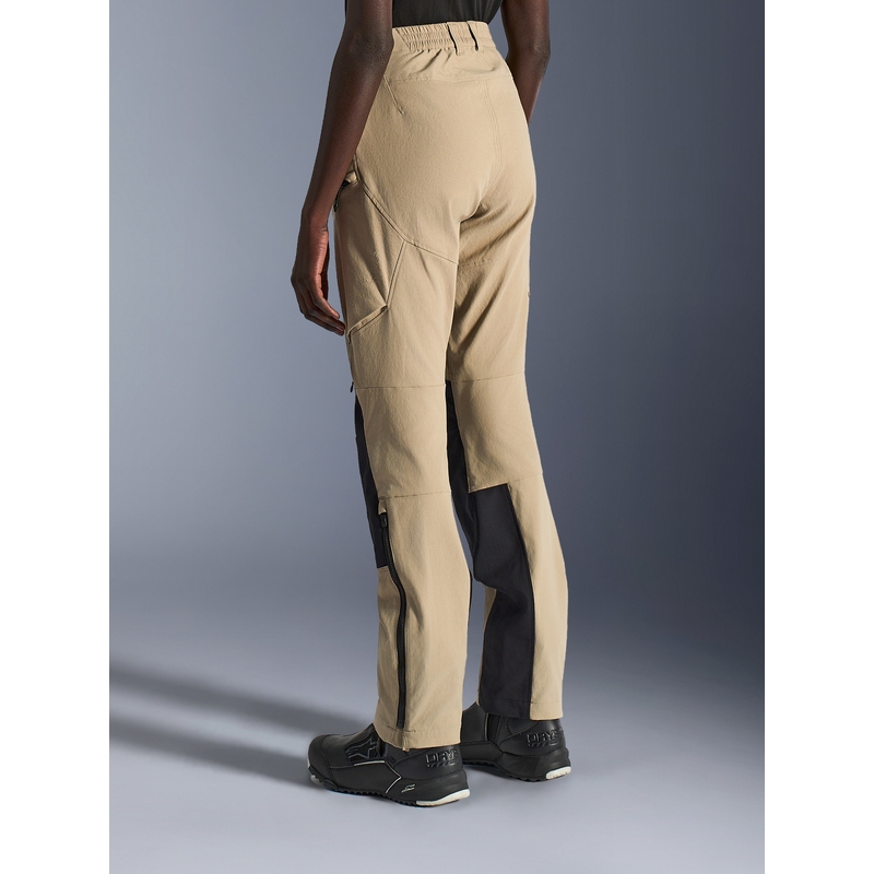 Pantalones de moto Alpinestars Stella Explore AST para mujer, color marrón claro-negro.