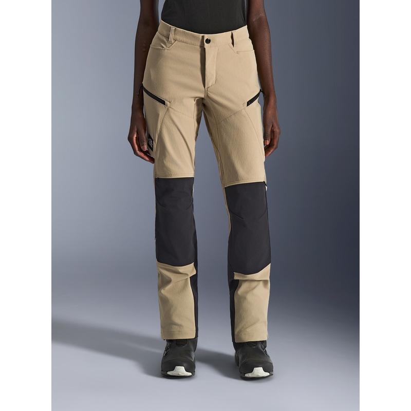Pantalones de moto Alpinestars Stella Explore AST para mujer, color marrón claro-negro.