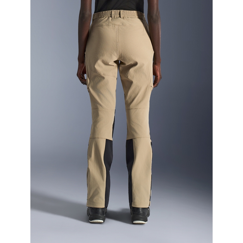Pantalones de moto Alpinestars Stella Explore AST para mujer, color marrón claro-negro.
