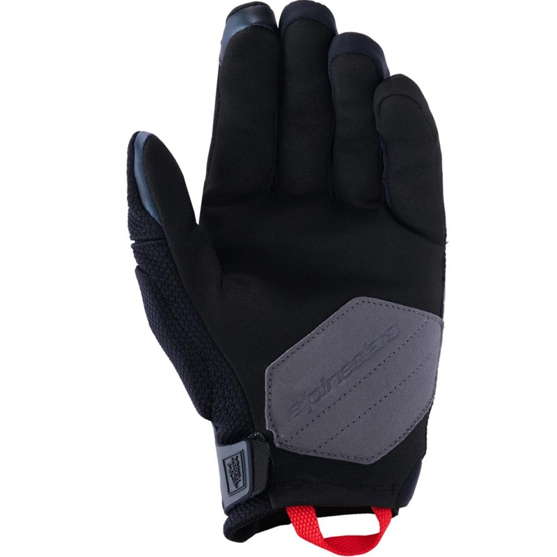 Guantes de moto Alpinestars Durack gris oscuro-rojo