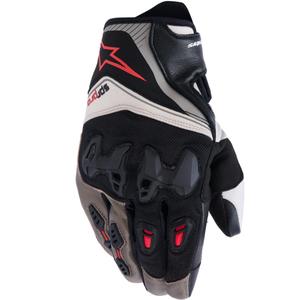 Guantes de moto Alpinestars SP-R PRO gris claro-marrón-naranja