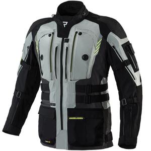 Chaqueta de moto Rebelhorn Patrol gris-negro-amarillo fluo