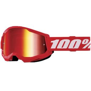 Gafas de motocross para niños 100% STRATA 2 rojo plexi