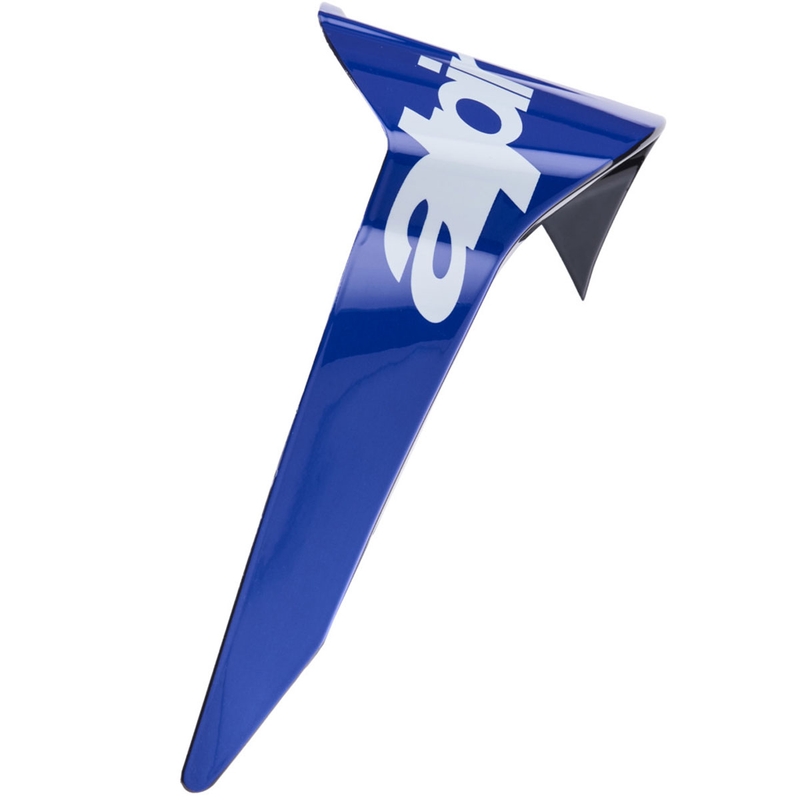 Spoiler aerodinámico para cascos de motocicleta Alpinestars Supertech R10 Arius, perfil estándar, azul, blanco y negro.