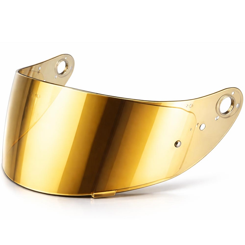 Visera para cascos de moto Cassida Orbit con preparación Pinlock REVO espejo dorado