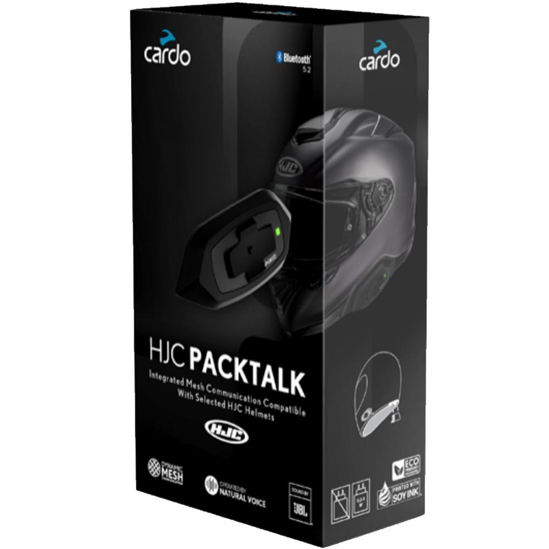 Intercomunicador para motocicleta Cardo HJC Packtalk negro