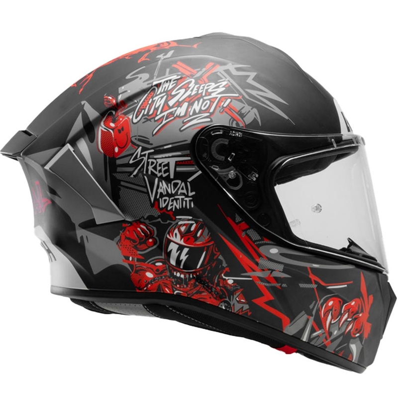 Casco integral de motocicleta Airoh Spark 2 Cruze, color negro mate-gris.