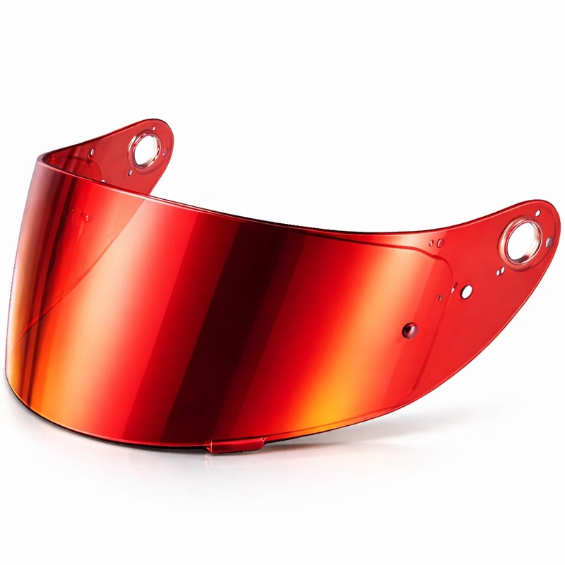 Visera para cascos de moto Cassida Orbit con preparación Pinlock REVO espejo rojo